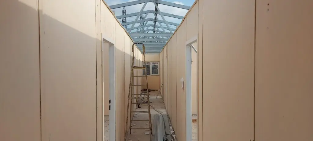 Prefabrik yapı montaj aşaması